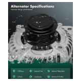 SCITOO 11775 High Output Alternator Replacement for Honda for Odyssey 2014-2017 V6 3.5L - 12V,130Amp CW 6-Groove Pulley, Replace OEM: 31100-RV0-A11 31100RV0A11RM CSK52 104211-8520