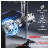 AAOBOSI Multifunctional Digital Meat Grinder Electric 3000W Max w/ 9 Touch Screen Presets, Auto-Reverse & Built-in Storage -Grinding, Sausage & Kibbe & Grate Cheese Making for Home Use