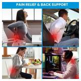 Lumbar Support Pillow for Office Chair, Office Home Essentials,Gifts for Mom,Dad, Back Support Pillow for Car, Chair Cushions,Back Pain Relief Improve Posture,Mesh Cover Double Adjustable Straps