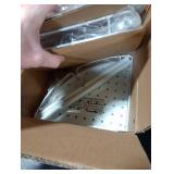 ELYKEN Corner Shower Caddy Standing, 3 Tier Rustproof Metal Shower Organizer with Soap Holder, Floor Shower Corner Shelf Rack Storage Stands with Adjustable Feet for Bathroom, White