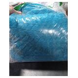 Exclusivo Mezcla Fleece Throw Blanket for Couch, 50x70 Inches Soft Cozy Jacquard Flannel Blankets, Lightweight Fuzzy Plush Warm Throws for Winter, Teal