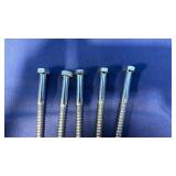 Lag Screws 1/2 x 7 Steel Fasteners - Retail: $22