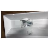 Modern Rectangular Ceramic Wall-Mount Bathroom Sink - Retail: $125