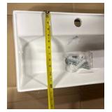 Modern Rectangular Ceramic Wall-Mount Bathroom Sink - Retail: $125