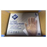 Safety Zone ProGuard Clear Poly Gloves - Large 100ct 1000 total - Retail: $12