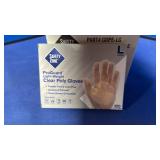 Safety Zone ProGuard Clear Poly Gloves - Large 100ct 1000 total - Retail: $12