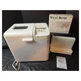 West Bend Automatic Bread Maker with NIB Bread Slicer with Manual