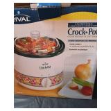 NIB Rival Crock-Pot 1.9L Slow Cooker with Decorative Band and Lid