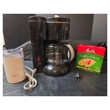 Coffee Making Bundle - GE 12-Cup Maker, New Krups Coffee Grinder & Filters