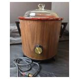 Vintage 1970s Mardi Gras Electric Fondue Set with Forks and Crock-Pot