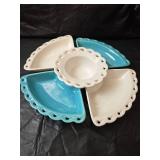 California L48 Ceramic, Made in USA, Individual Candy/Appetizer Dishes Scalloped Edges with Vintage Pitcher and More