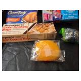 Kitchen Bundle - Oven Bags Multiple Sizes,   Various Aluminum Pans Reynolds and Ziploc Collection, Tablecloth and More