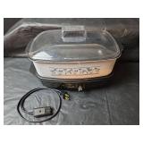 West Bend Slow Cooker with Floral Design