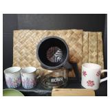 Assorted Kitchen Collection - Jello Mold, Stainless Steel Strainer, Cheese Cutting Board, Placemats and More