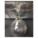 Enesco Lead Crystal Glass Bell - Made In Germany and Clear Glass Bell with Flowers