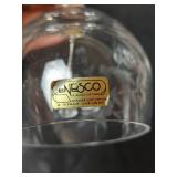 Enesco Lead Crystal Glass Bell - Made In Germany and Clear Glass Bell with Flowers