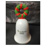 Bell Collection - Hoffbauer Byrds Design Crystal Made in Germany, 1995 Porcelain Christmas Bell and More