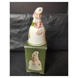Bell Collection - Hoffbauer Byrds Design Crystal Made in Germany, 1995 Porcelain Christmas Bell and More
