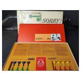Vintage Parker Brothers Monopoly and Sorry Board Game Set