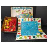 Vintage 1960s Ideal Board Games Collection - Mouse Trap, Hands Down & Hoop-La