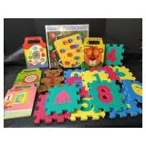 Vintage Tuffy Tote Book Set, Giant Pegboard, Soft Foam Floor Puzzle and More