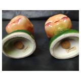 Vintage 1950s Japanese Kokeshi Salt and Pepper Shakers, Handpainted