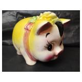 Assorted Decorative Lot-Ceramic Piggy Bank, Figurines and More
