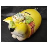 Assorted Decorative Lot-Ceramic Piggy Bank, Figurines and More