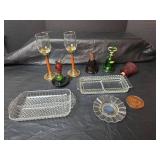 Avon Indian Tepee Wild Country After Shave and Roses Cologne Bottles,  Clear Glass Relish Dishes and More