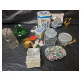 Assorted Lot - Red Wing Turquoise Dish, NIB Handheld Game and More