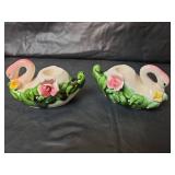 Decorative Collection - Ceramic Cow Creamer and Rose Plates Made in Japan, Ceramic Swan Candle Holders and More