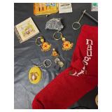 Assorted Lot - Vintage Stamps, Key Chains and More