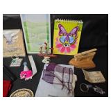 Assorted Lot - Vintage Stamps, Key Chains and More