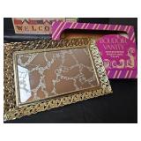 Home Decor Collection - NIB Bathroom Vanity Mirror Tray, NIB Welcome Wood Blocks and NIP Heart Garland