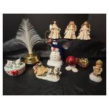 Christmas Decorations Collection with Fiber Optic Tree