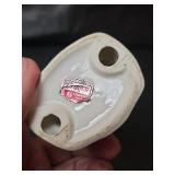 Ucagco Japanese Figurine with Burnes Photo Frame with Brass Flower Bowl and Doiley