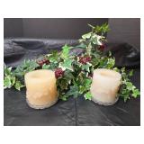 Avon Glass Set - Ruby Goblets, Salt and Pepper Shakers, Candy Dish and Cream Candles with Crystal Holders