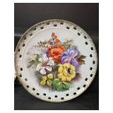 Shufu China Hand Painted Decorative Plate, Porcelain Handpainted Fruit Decor Plates Made in Japan and Colorado Souvenir Plate