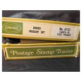 Vintage 1968 Aurora Postage Stamp Trains Micro-Gauge Set