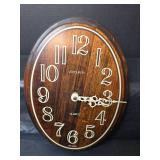 Verichron Quartz Wooden Wall Clock and Wood Shelf
