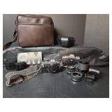 Olympus OM10 Film Camera Kit with Accessories