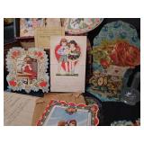 Vintage 1910s Valentine Cards, Letters and School Report Collection