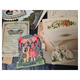 Vintage 1910s Valentine Cards, Letters and School Report Collection