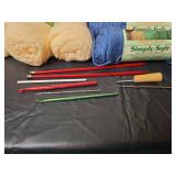 Mixed Yarn and Knitting Tools Collection
