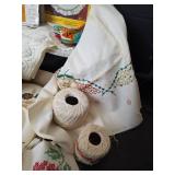 Assorted Craft Lot - Needlework, Candlewicking and More