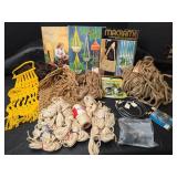 Macrame Craft Bundle with Pattern Books and Supplies