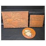 Decorative Wooden Wall Art Collection with Blessing Counter