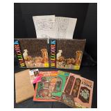Wallcork Decorative Cork Wall Covering Set with Wood Carving Books