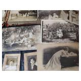 Vintage 1920s-1930s Family Photo Collection with Album, Includes Post Cards