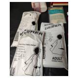 Mixed Lot - NIP Personal Items, Digital Electronic Exercise Plus Monitor, Gloves, Lint Remover, Combs, Adult Ponchos and Umbrella